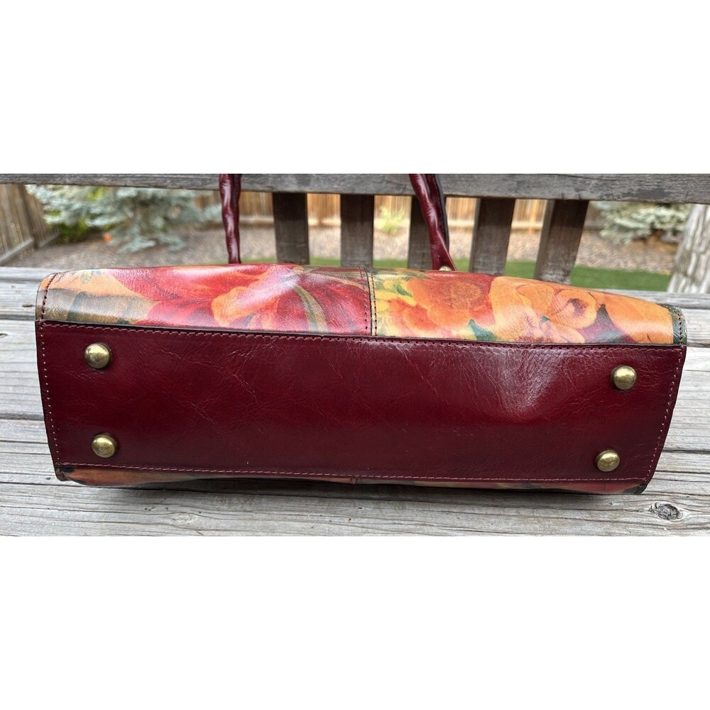 Patricia Nash Rienzo Floral Leather Satchel Shoulder Bag Multicolor - Picture 10 of 16